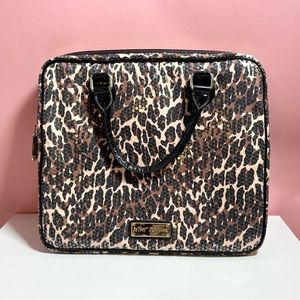 Y2K 2000s mcbling leopard sequins Betsey Johnson laptop case bag
